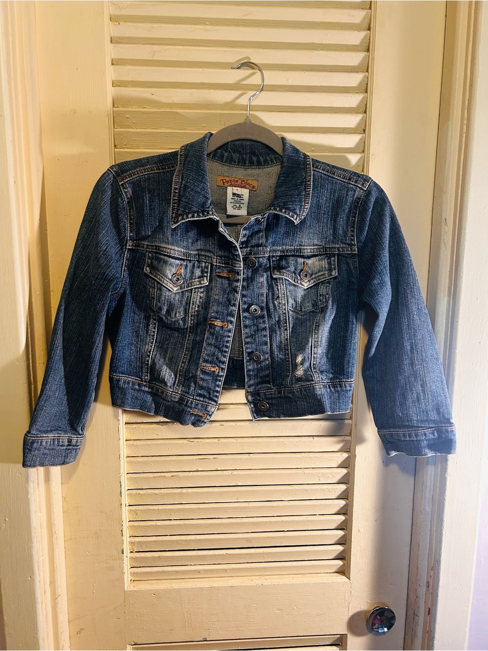 Paris Blues Dark Blue Cropped Jean Jacket